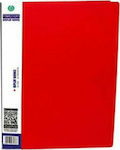 Metron Clipboard Flexible with 10 plastic sleeves Slides for Paper A4 Red 10pcs