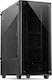 Inter-Tech C-303 Mirror Gaming Midi Tower Computer Case with Window Panel Black