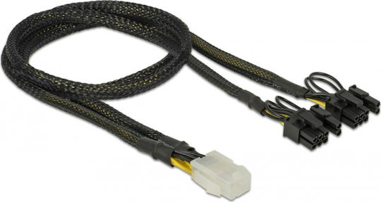DeLock 6-Pin PCIe - 8-Pin PCIe Cable 0.3m Μαύρο 85455