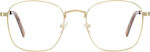 D.Franklin Classic Square Screen Protection Glasses in Gold Color