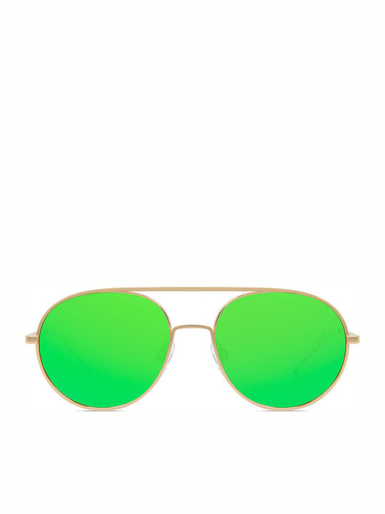 D.Franklin Eagle Sunglasses with Gold Metal Frame and Green Polarized Lens HVKASUN354-0004-UNI