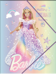 Gim Folder with Rubber Band and Ears for Paper A4 Pink Barbie 349-65515