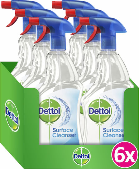 Dettol Καθαριστικό Spray Γενικής Χρήσης με Απολυμαντική Δράση 6x500ml