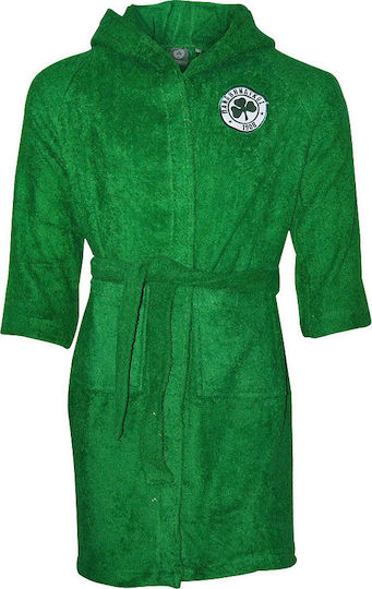 Palamaiki Kids Hooded Bathrobe Panathinaikos Green
