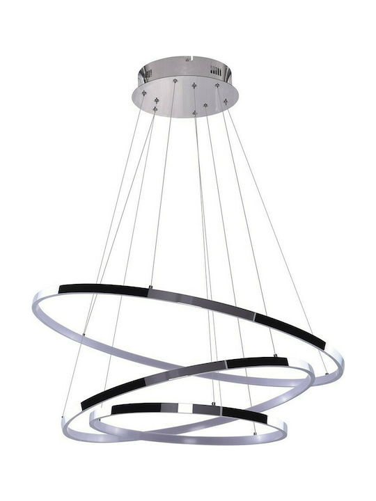 AZzardo Pendant Light Silver LED with Warm White Light 75cm