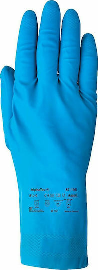 Ansell AlphaTec® 87-195 Gloves for Work Blue Latex 1pcs