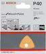Bosch C470 Delta Sanding Sheet K40 with Holes 93x93mm Set 5pcs