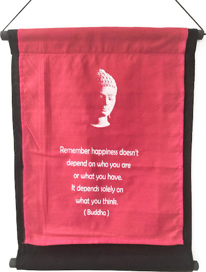 Alphab2b Hanging Wall Decor Handmade Red Fabric 38x45cm