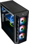 CoolerMaster MasterBox MB520 ARGB Gaming Midi Tower Κουτί Υπολογιστή με Πλαϊνό Παράθυρο Μαύρο