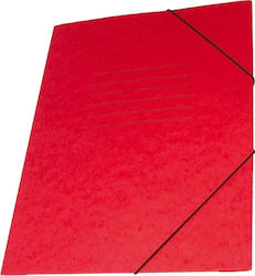 Premium Folder Prespan with Rubber Band and Ears for Paper A4 Red