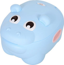 HomCom Tragbares Töpfchen Εκπαιδευτικό Γιογιό με Καπάκι Hippo mit Deckel Blau bis 25kg