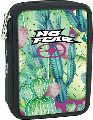 No Fear Cactus Pencil Case Full with 2 Compartments Green