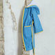 Nima Kids Hooded Bathrobe Fleeky 6 Blue