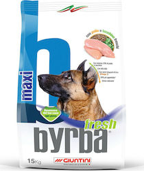 Giuntini Byrba Fresh Maxi 15kg Dry Food for Adult Dogs of Large Breeds with Chicken