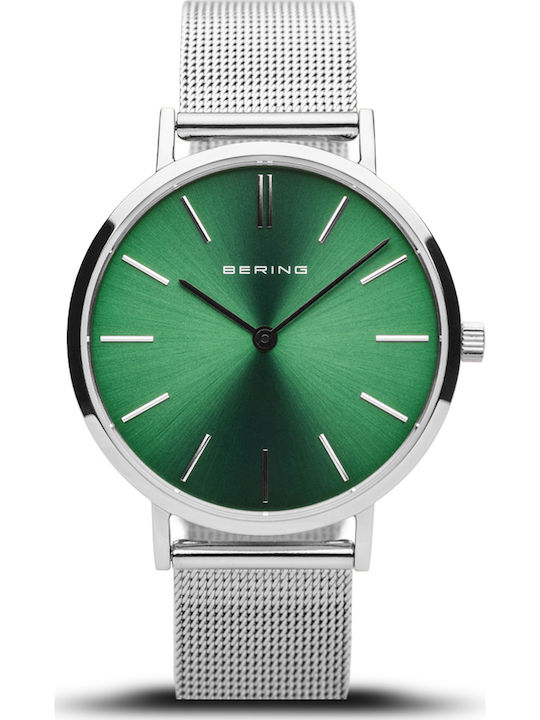 Bering Time Women's Watch with Silver Metal Bra...