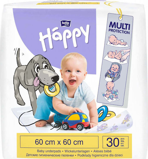 Happy Happy Disposable Changing Pads 60x60cm. 30pcs