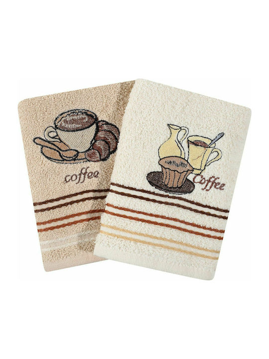 Das Home 594 Tea Towel made of 100% Cotton Ecru-Beige 40x60cm 527040605594 2pcs