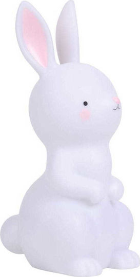 A Little Lovely Company Led Kids Decorative Lamp Bunny with Color Changes White 14x13x18εκ.