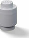 LEGO Children's Storage Box made of Plastic 1 Round Gray 12x12x12cm 1pcs