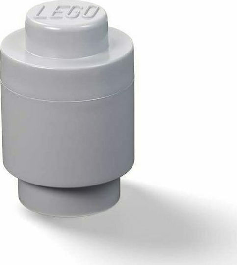 LEGO Παιδικό Κουτί Αποθήκευσης από Πλαστικό 1 Round Γκρι 12x12x12cm