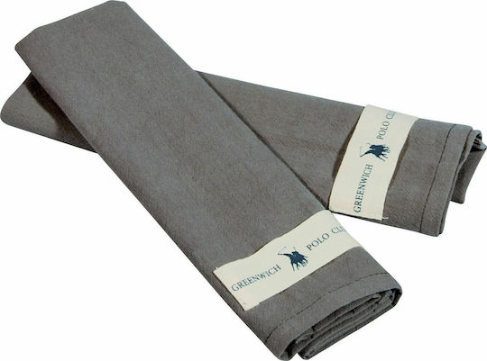 Greenwich Polo Club 2650 Handtuch aus 100% Baumwolle in Gray Farbe 30x45cm 2Stück