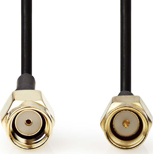 Nedis Καλώδιο Κεραίας WiFi SMA male - SMA female 1m Μαύρο (CSGP02010BK10)