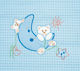 Adam Home Blanket Cot Moon Waffle Light Blue 110x140cm