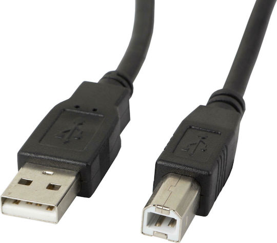 Lanberg 1m USB 2.0 Cable A-Male to B-Male (CA-USBA-10CC-0010-BK)