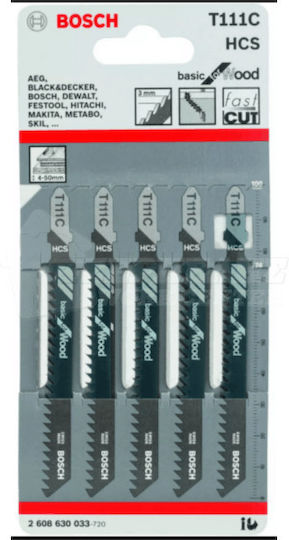 Bosch T111C Jig Saw Blade for Wood 100mm Basic for Wood 2608630033