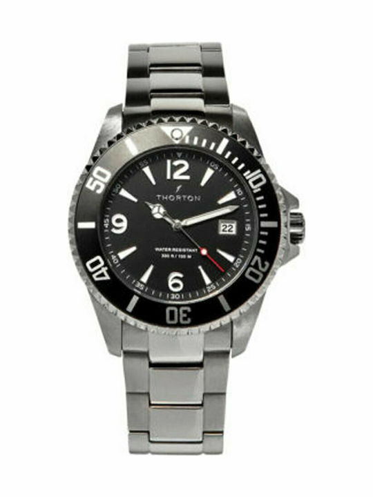 Thorton Men's Watch 46mm Battery with Silver Me...
