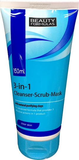 Beauty Formulas Μάσκα Ομορφιάς Προσώπου για Απολέπιση / Καθαρισμό 150ml