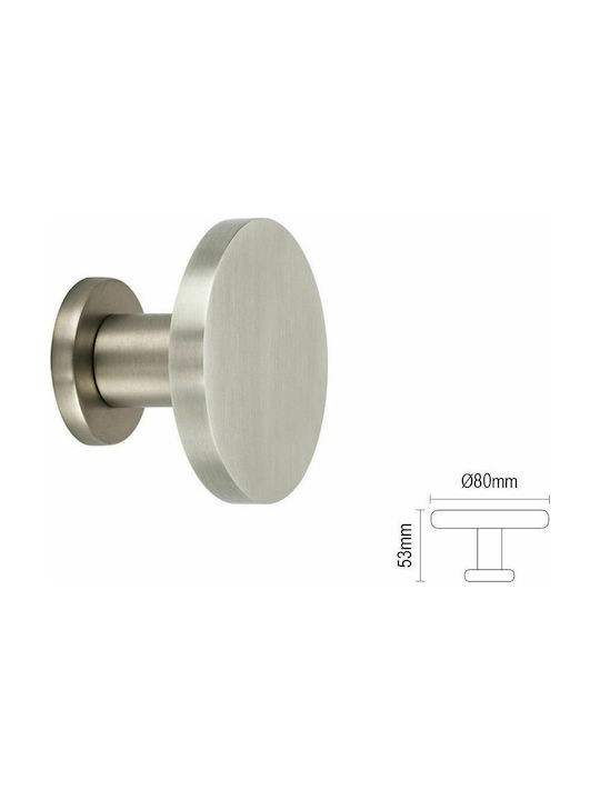 Viometale Knob Front Door 07.23B/80 07.23B/80.T4 Inox