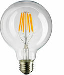 Eurolamp CRI>90 Θερμό LED Lampen für Fassung E27 und Form G125 Warmes Weiß 1055lm 1Stück