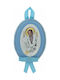 Prince Silvero Άγιος Στυλιανός Heilige Ikone Kinder Amulett Blue aus Silber MA-D517C