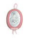 Prince Silvero Heilige Ikone Kinder Amulett mit der Jungfrau Maria Pink aus Silber MA-DM651-LR