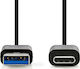 Nedis USB 3.1 Cable USB-C male - USB-A male Μαύρο 1.0m (CCGT61600BK10)