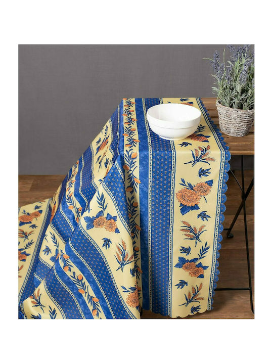 Silk Fashion Tablecloth Stain Resistant Mod4 Blue 140x180cm