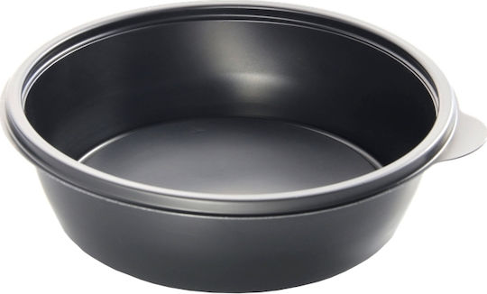 Ready Disposable Plastic PP Tableware for Salads 1000ml Black 50pcs