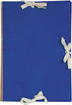 Uni-Ball Folder with Ribbon and Ears for Paper A4 Blue