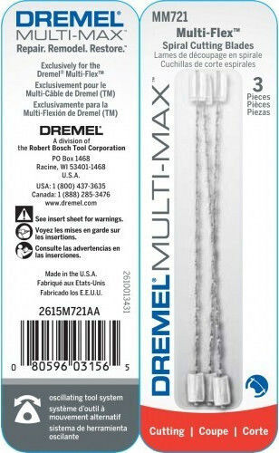Dremel MM721 Jig Saw Blade for Wood 50mm Spiral 3pcs 2615M721JA