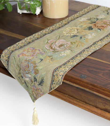 Silk Fashion Ранер 424 Бежов 33x140см Silk Fashion Ранер 424 Бежов 33x140см
