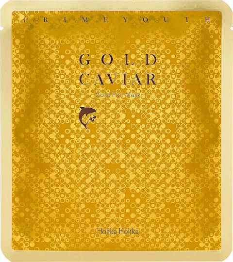 Holika Holika Prime Youth Gold Caviar Gold Foil Face Revitalization / Αnti-aging / Firming Mask