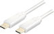LogiLink USB 3.1 Видео Кабел USB-C Мъжки - USB-C Захранване (PD) Бял 1м CU0131