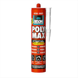 Bison Poly Max High Tack Express Σφραγιστική Σιλικόνη Αντιμουχλική Ξύλου Λευκή 280ml