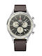 Swiss Military by Chrono Watch Chronograph Battery with Brown Leather Strap SM34081.12