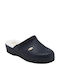 Scholl Super Comfort Leather Anatomic Clogs Blue