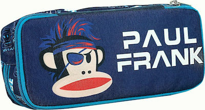 Paul Frank Arcade Pencil Case with 2 Compartments Blue