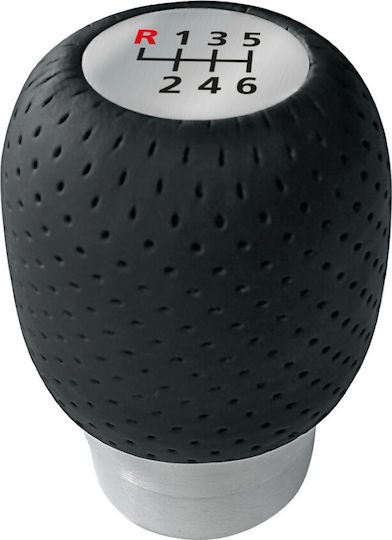 Lampa Shift Knob Formula Gear 1 Leather Gear Knob with 2 Speed Indicator Stickers 32mm Universal Black