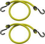 Master Lock Car Luggage Elastric Strap with Double Hook Yellow 100cm 2pcs