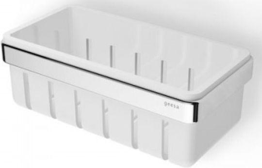 Geesa Frame Wall-mounted Sponge Holder Metallic White Matt